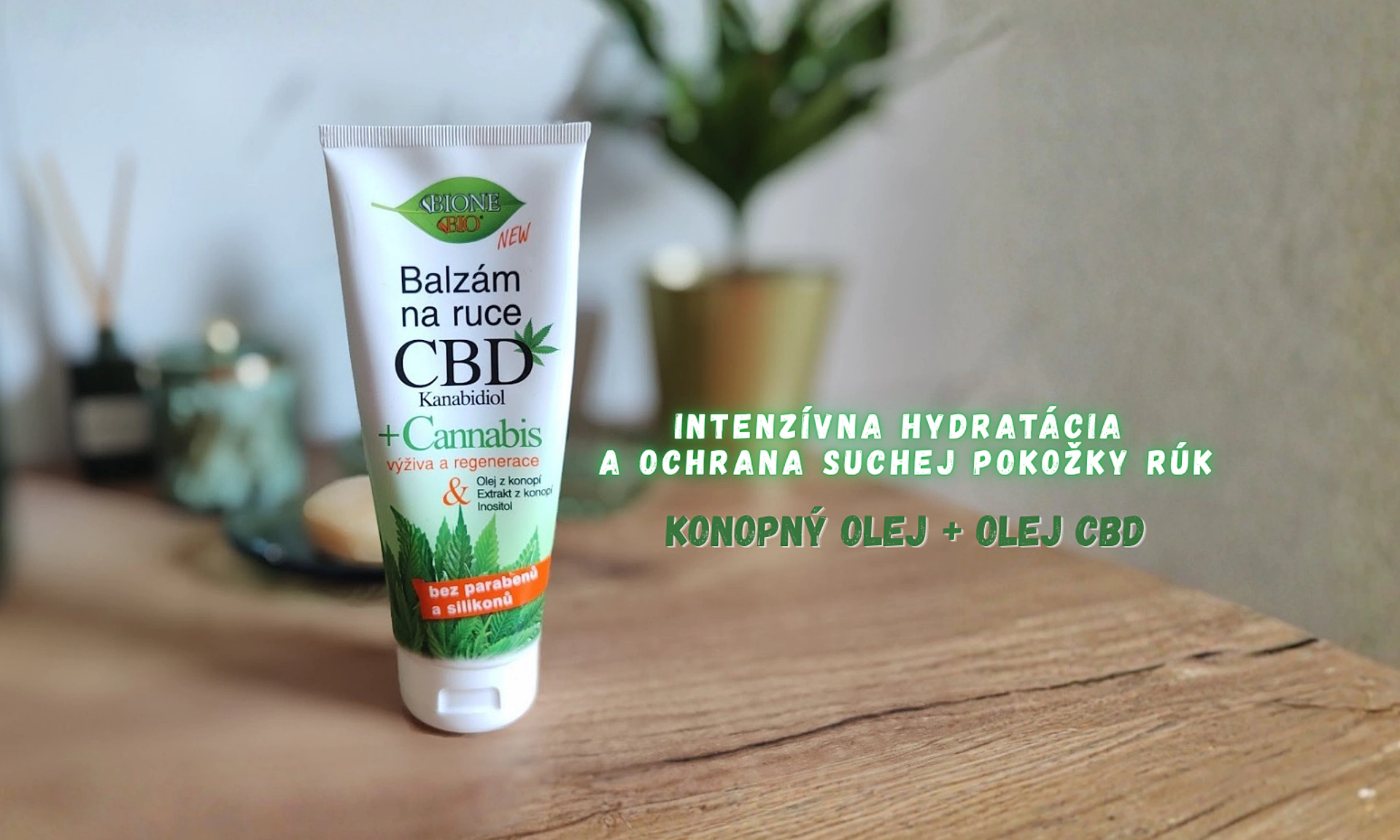 Konopný balzam na ruky s CBDIntenzívna hydratácia a ochrana suchej pokožkyDoprajte svojim rukám úľavuCannabis + CBD pre hebké a vyživené rukySuché ruky? Máme riešenie.Balzam Cannabis + CBD od Bione CosmeticsKaždodenná starostlivosť o vaše rukyHydratácia, výživa a ochrana s Cannabis + CBDHebké ruky po celý deňSila konopného oleja a CBDObľúbený balzam na ruky Cannabis + CBDPre suchú a namáhanú pokožkuVýživa, ktorú vaše ruky pocítiaCannabis + CBD • Bione Cosmetics Balzam na ruky CBD Bione Cosmetics